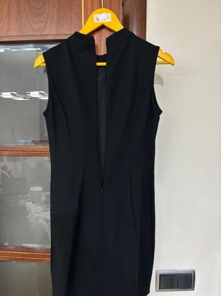 Vestido Desigual Negro Multicolor