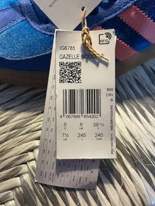 Adidas Gazelle Indoor W Azul/Rosa Talla 39⅓