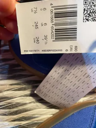 Adidas Gazelle Indoor W Azul/Rosa Talla 39⅓