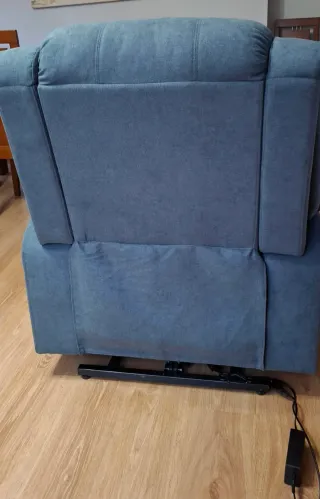 Sillón Relax,reclinable, Eléctrico, Azul petróleo.