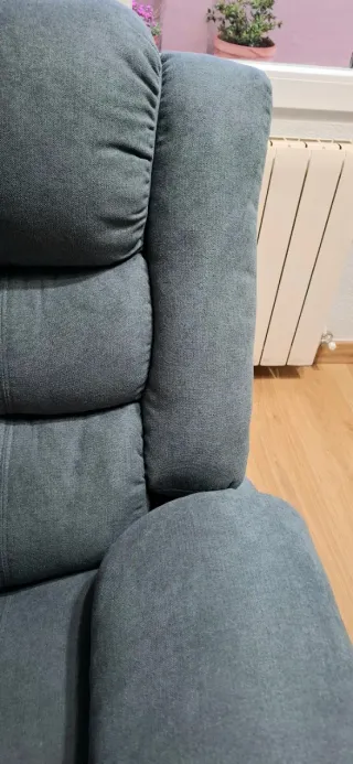 Sillón Relax,reclinable, Eléctrico, Azul petróleo.