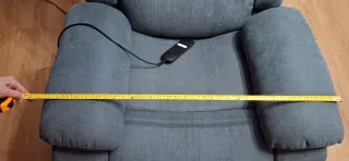 Sillón Relax,reclinable, Eléctrico, Azul petróleo.