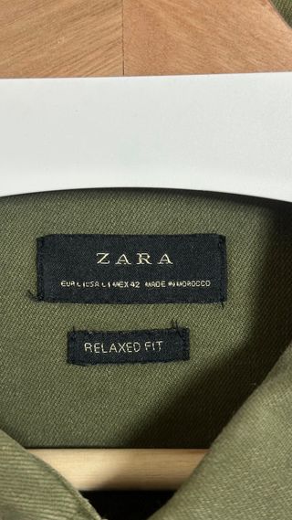 Sobrecamisa Zara Verde Oliva
