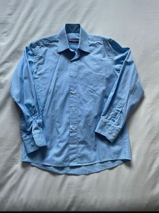 Traje Ceremonia Niño azul y Gris