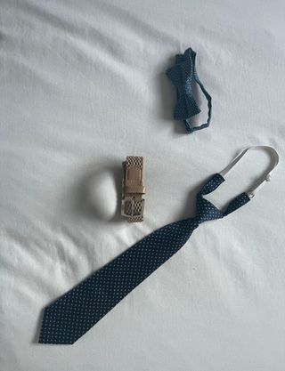 Traje Ceremonia Niño azul y Gris