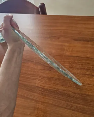 Piatto Natale Vetro Decorato Vintage