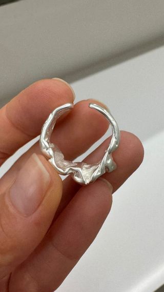 Anillo Plata 925 Diseño Orgánico