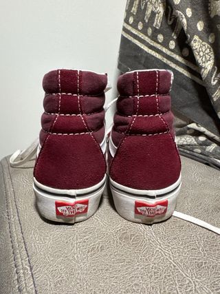 Zapatillas Vans Altas granate