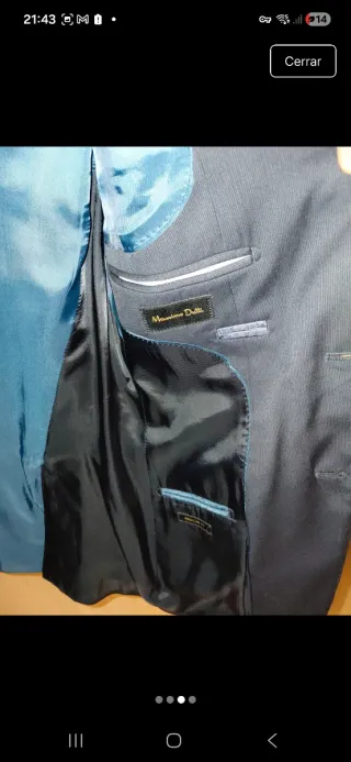 Chaqueta Traje S Massimo Dutti Negra