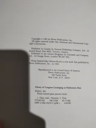 Floral Stained Glass Pattern Book