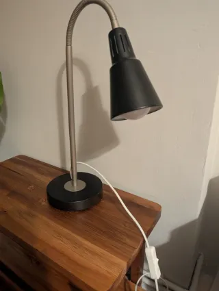 Flexo de Escritorio Ikea Negro/Plateado