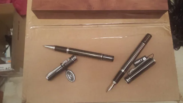 Pluma Estilográfica y Roller Lanbo con estuche