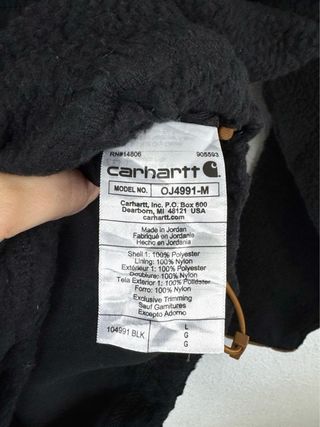 Forro Polar Carhartt Botones Oversize Retro Negro