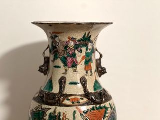 Gran Jarrón Nankin Porcelana China Siglo XIX