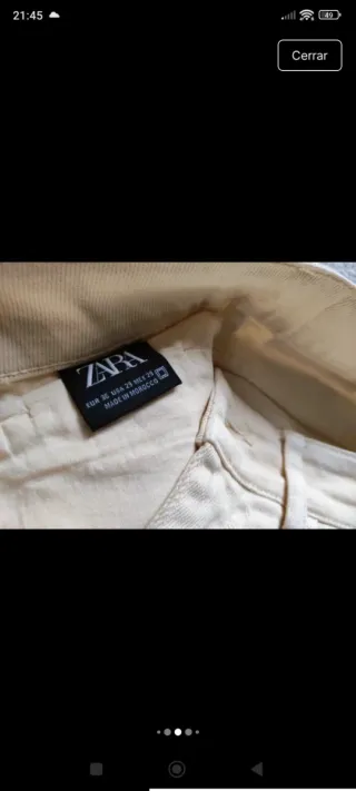 Pantalón Skinny Zara ,color vainilla