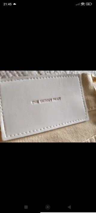 Pantalón Skinny Zara ,color vainilla