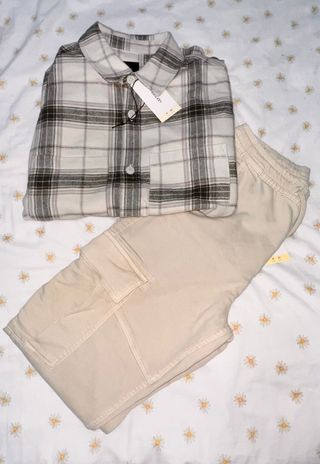 Pack 2: Sobrecamisa y Pantalón Cargo Beige