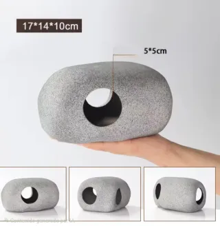 Piedra decorativa con 3 huecos