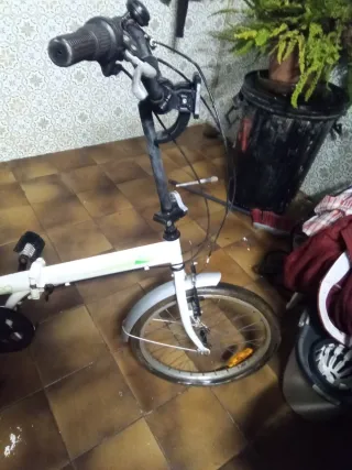 Bicicleta Plegable Blanca