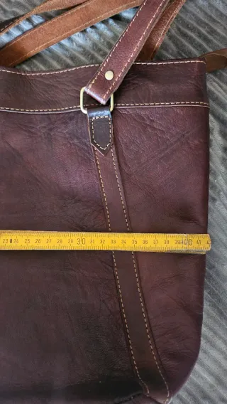 Bolso shopper de piel marrón