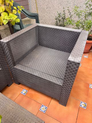 Conjunto de jardín de ratán