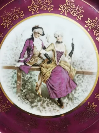 Plato de porcelana Kpm japonés  vintage