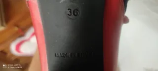 Botines rojos tacón mujer