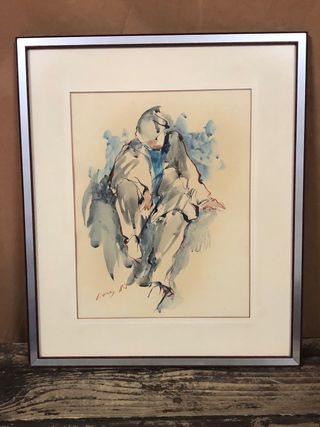 Acuarela original Lory 1985