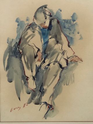 Acuarela original Lory 1985