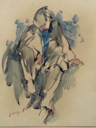 Acuarela original Lory 1985