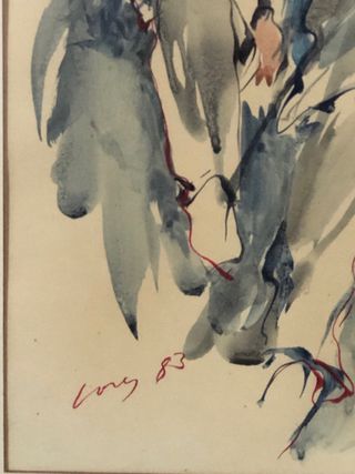 Acuarela original Lory 1985