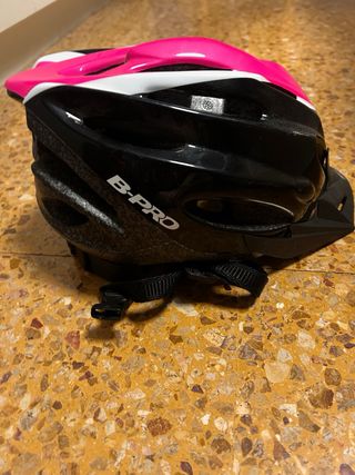 Casco Bici Rosa y Negro