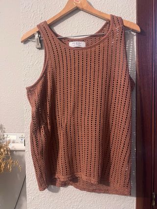 Camiseta de punto transparente Primark Talla XS