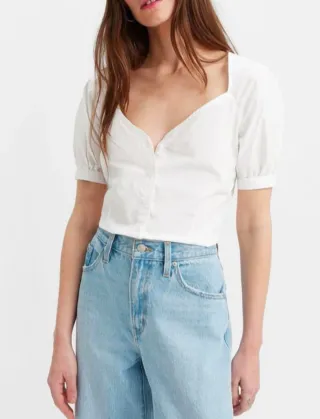 Blusa Levi's Marta Raglan Algodón Blanca