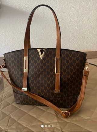 Bolso de mano y hombro con monograma
