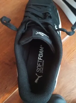 Sneakers Puma per bambini nere e bianche