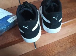 Sneakers Puma per bambini nere e bianche