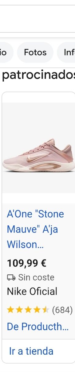 Zapatos Baloncesto Nike Niña Talla 38 Rosa Dorado