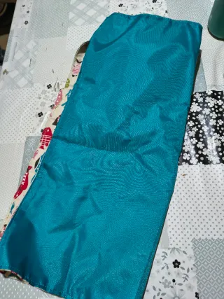 Hamaca para gatos beige azul peces