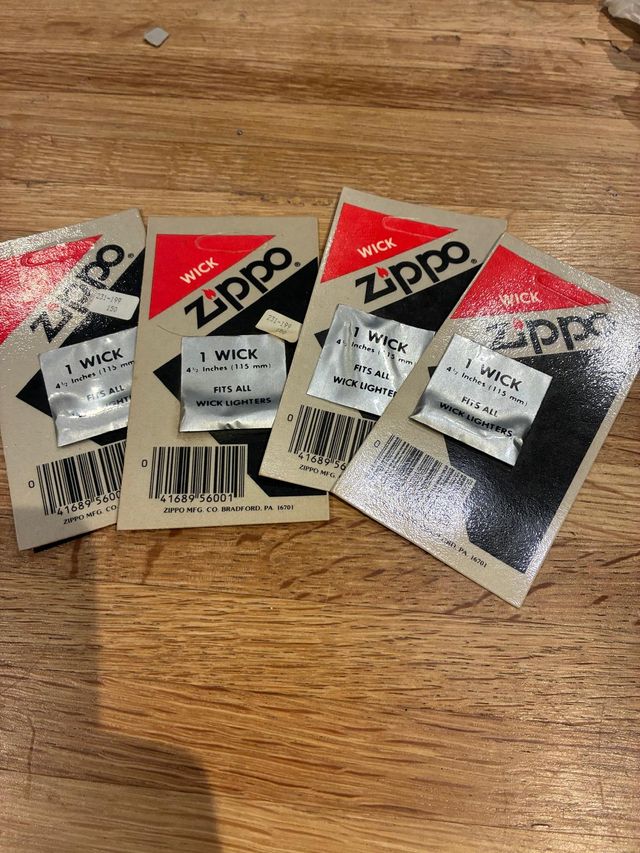 Lote 4 Mechas Zippo Nuevas