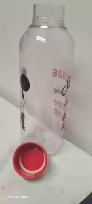 Garrafa Mickey Disney Prata e Transparente