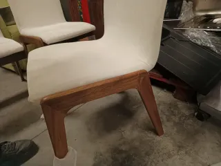 Juego de 3 sillas de comedor beige