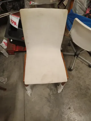 Juego de 3 sillas de comedor beige