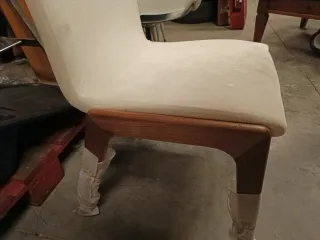 Juego de 3 sillas de comedor beige