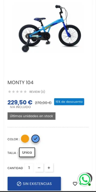 Bicicleta infantil Monty