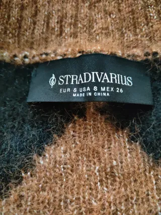 Chaleco Stradivarius rombos marrón y negro T.S