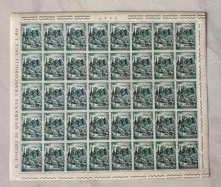 San Marino Francobolli 1962 - Foglio 40 pezzi