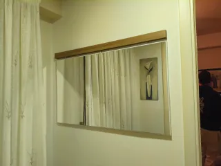 Mueble de entrada madera y cristal