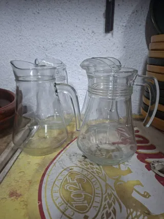 Jarras de cristal decoradas