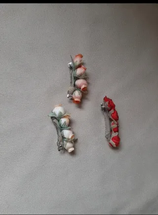 1 Pasador o Ramillete Flores de Artesanía